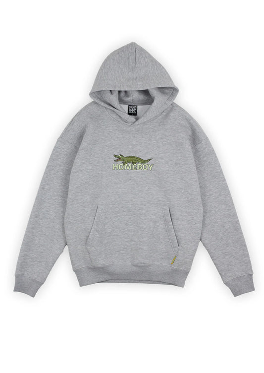 HOMEBOY - CROCOBOY HOOD - GREY HEATHER