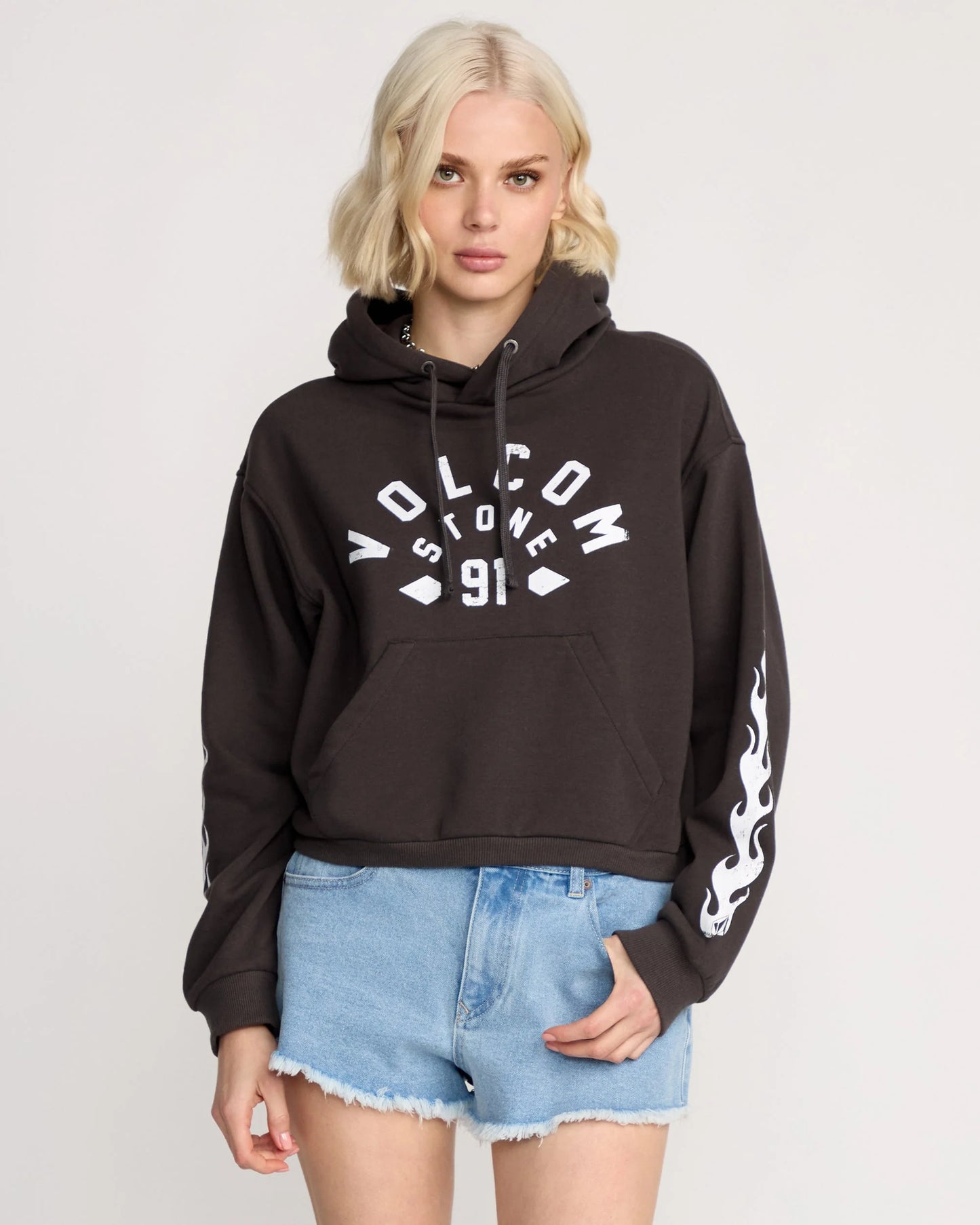 VOLCOM - 1991 MINI HOODIE - BLACK