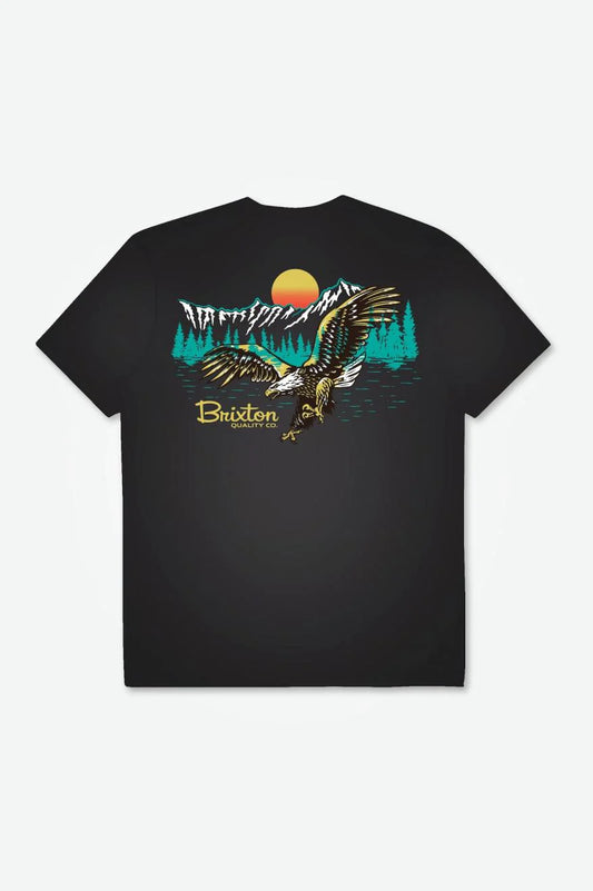 BRIXTON - GLACIER S/S STT - WASHED NAVY WORN WASH