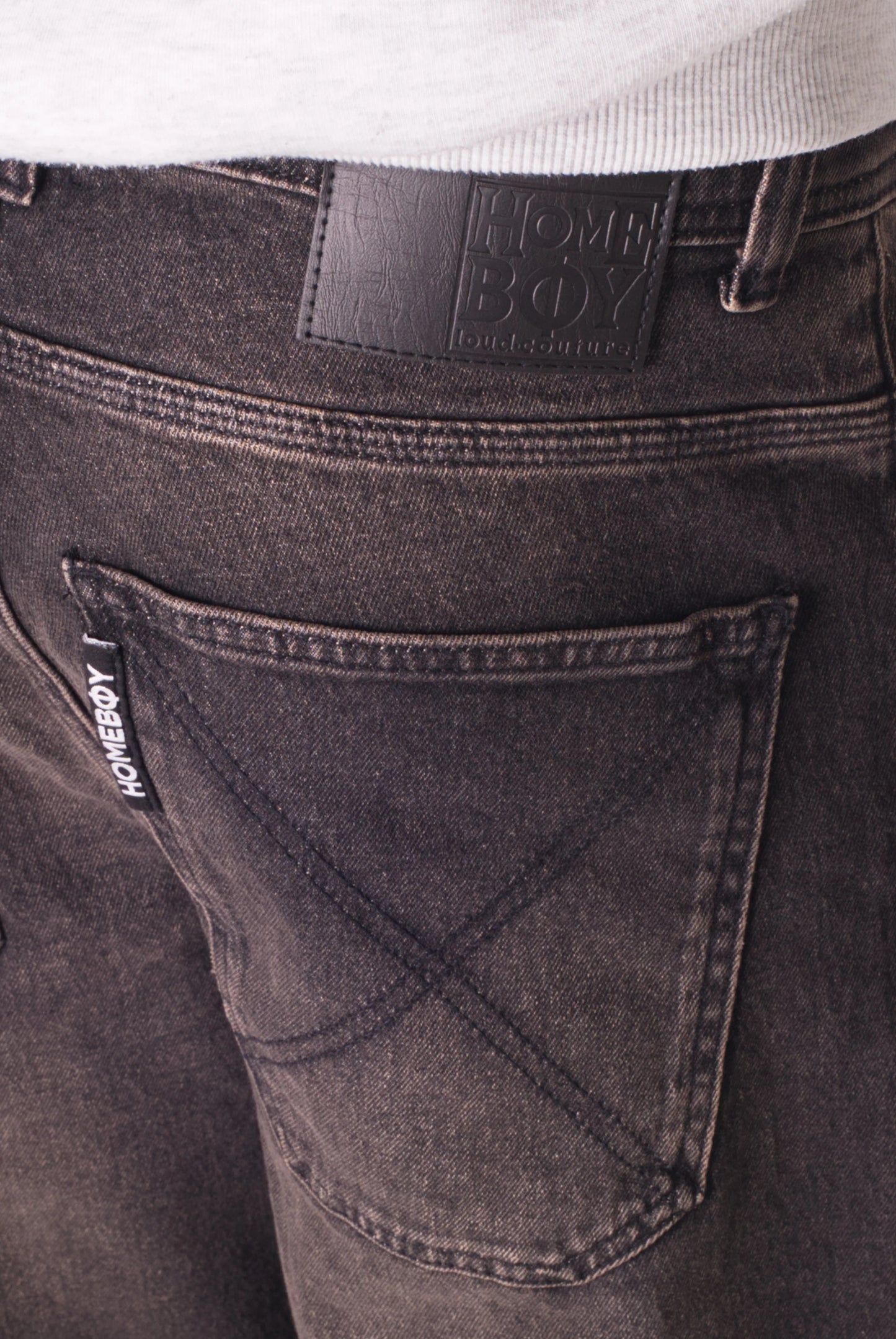 HOMEBOY - X-TRA BAGGY BLACK LABEL DENIM - DIRTY BLACK