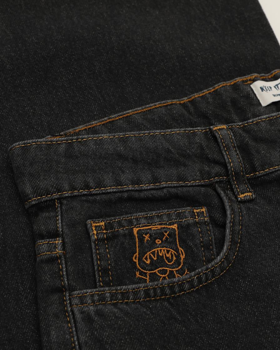 KEEP IT CLEAN - LOOSE PANT - WASHED BLACK