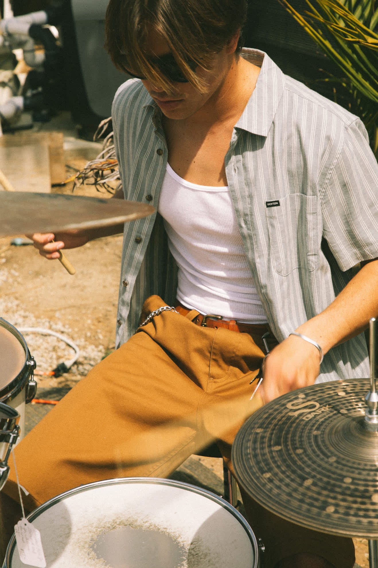 BRIXTON - CHOICE CHINO BAGGY SHORT - WASHED COPPER