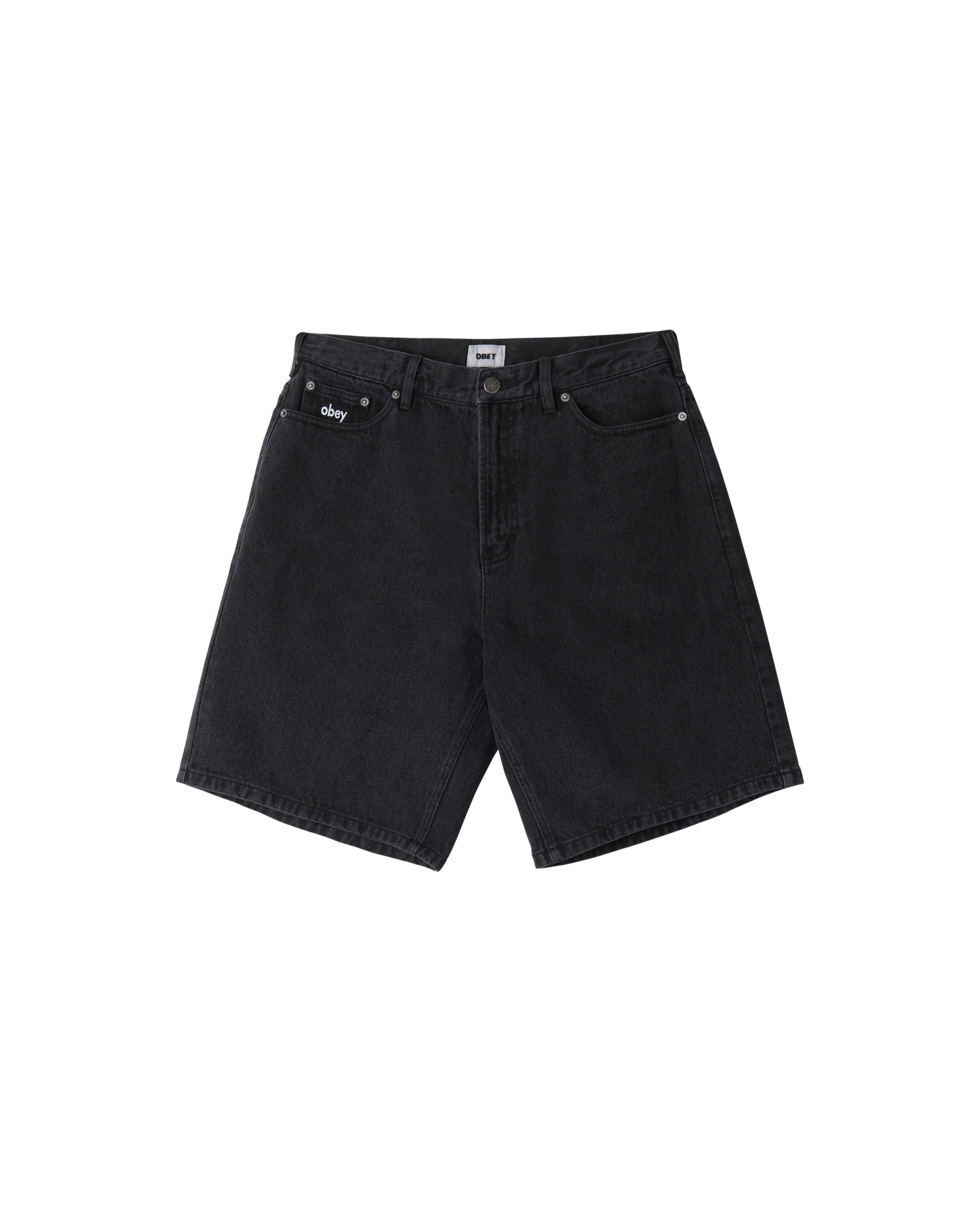 OBEY - BIGWIG BAGGY DENIM SHORT - FADED BLACK