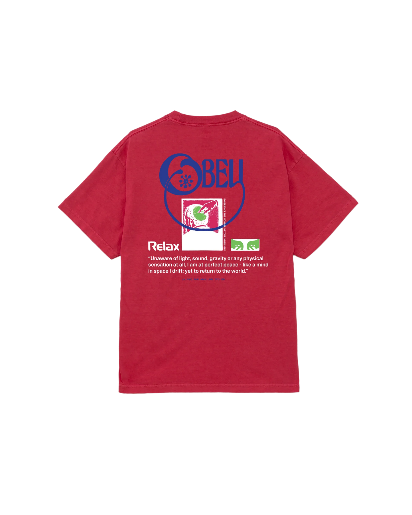 OBEY - RELAX TEE - PIGMENT RASPBERRY