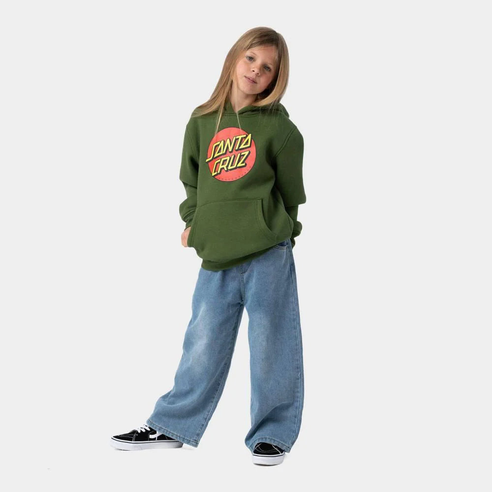 SANTA CRUZ - YOUTH CLASSIC DOT HOOD - DARK MOSS