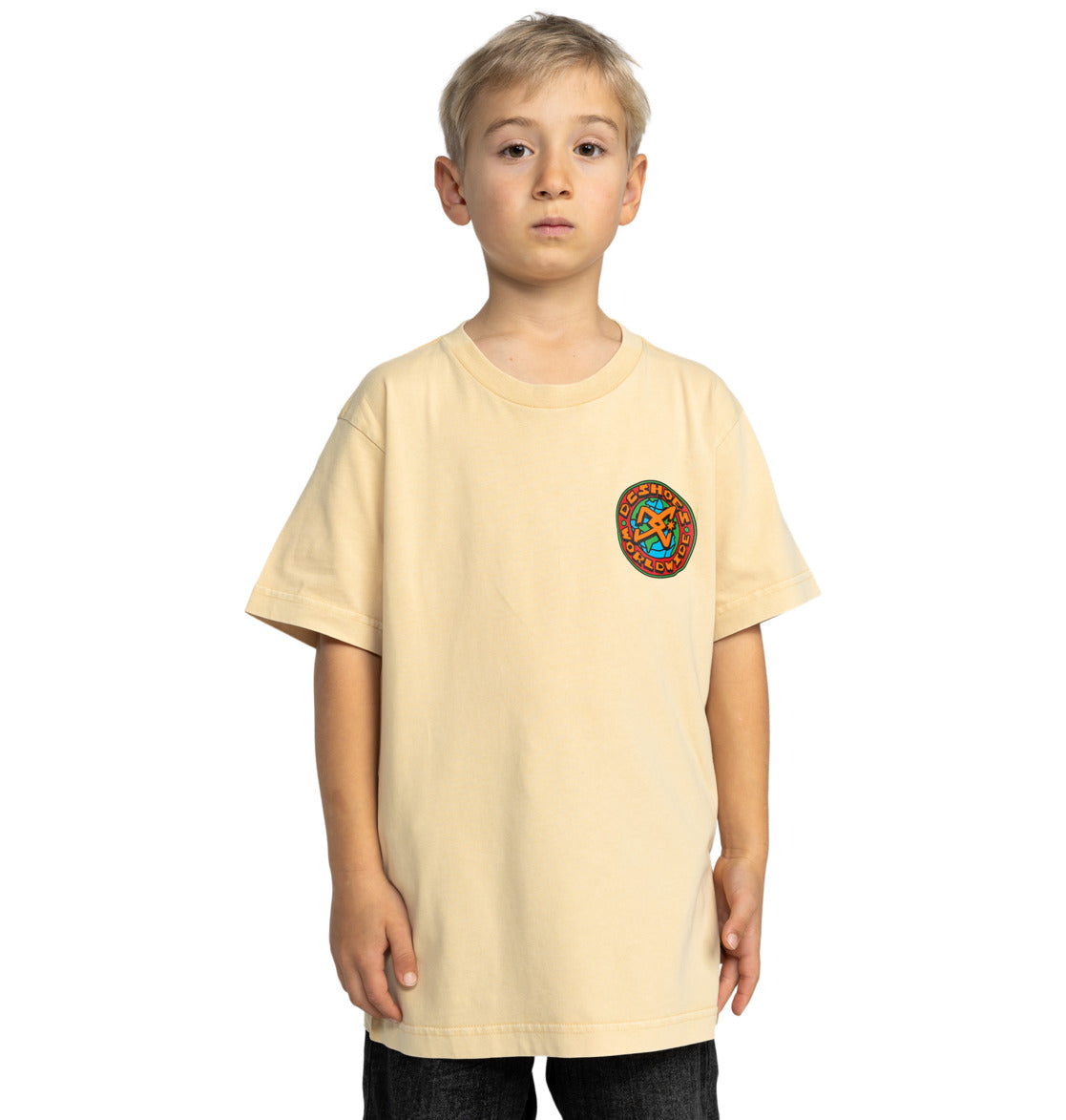 DC - SPINNER YOUTH TEE - RATTAN ACID WASH