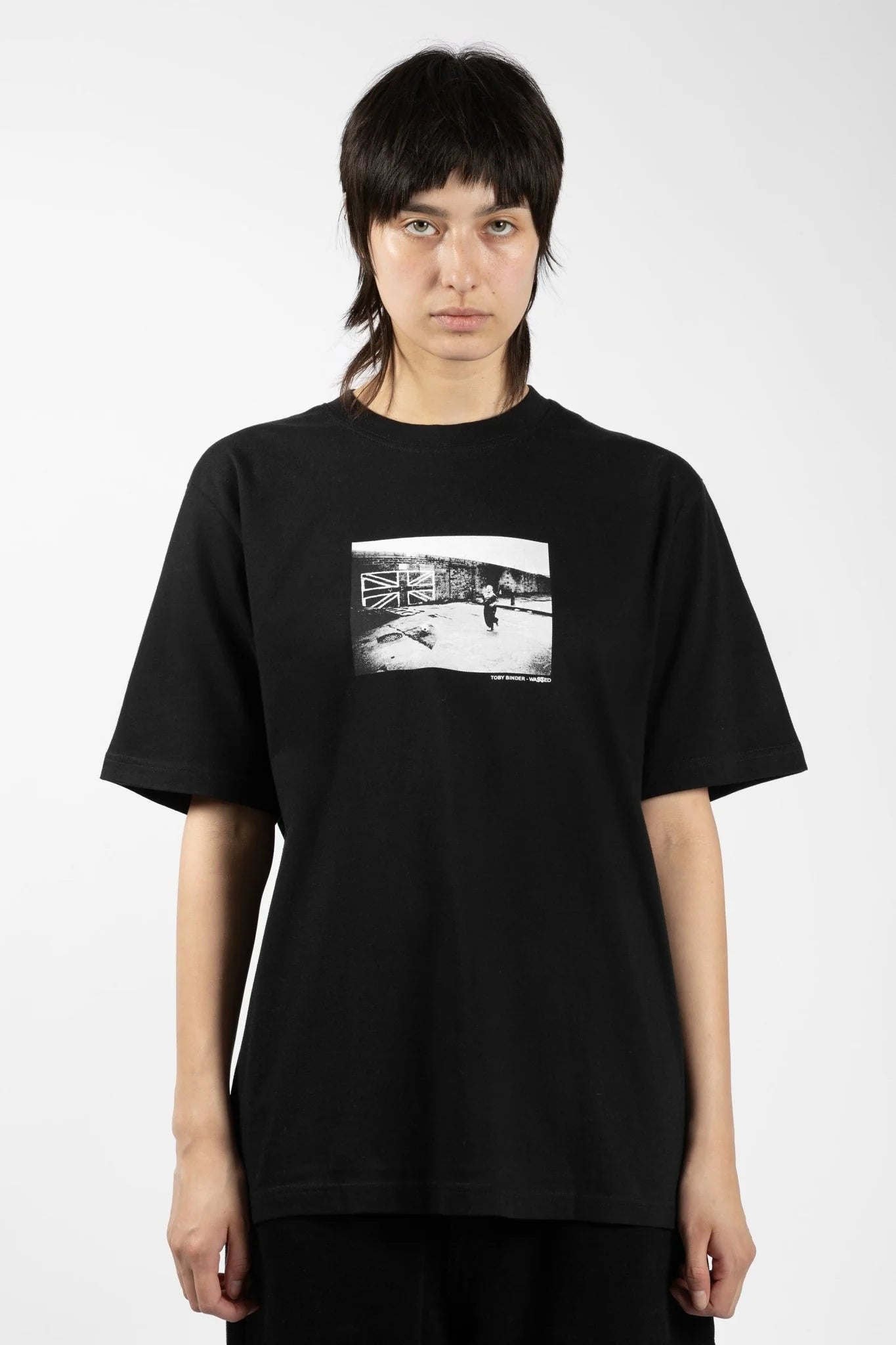 WASTED PARIS - HAPPY WHEN IT RAINS TEE - BLACK