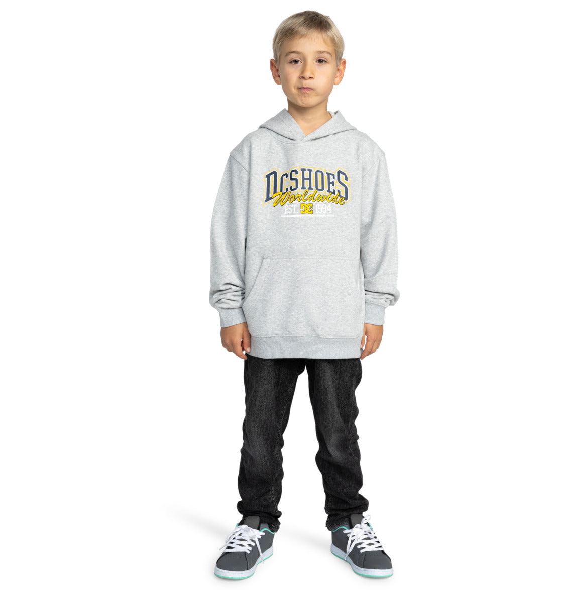 DC - TAILGATE HOOD BOY - LIGHT HEATHER GREY