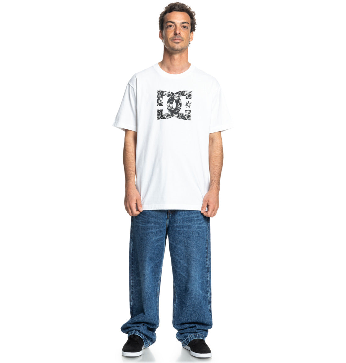 DC - STAR SKULLY TEE - WHITE
