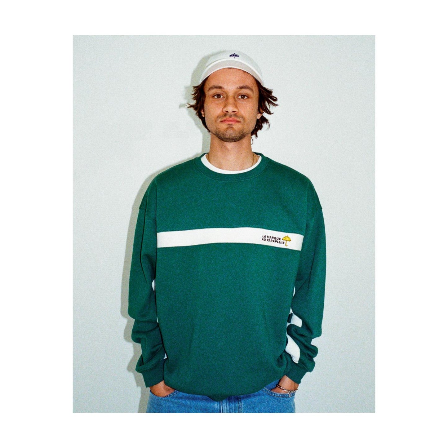 HELAS - FACILE CREWNECK - TEAL GREEN