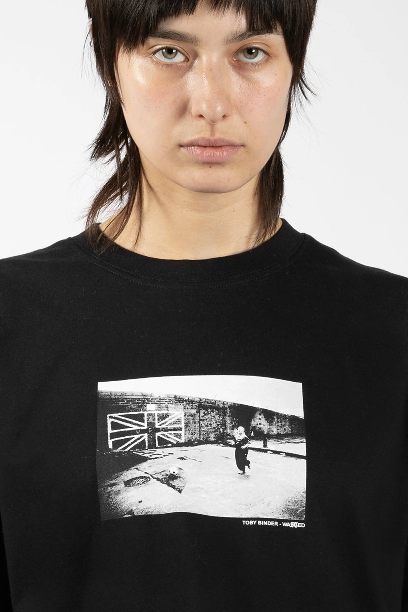 WASTED PARIS - HAPPY WHEN IT RAINS TEE - BLACK