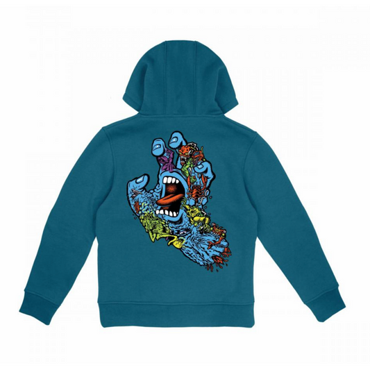 SANTA CRUZ - ROSKOPP SCREAMING FIVE YOUTH HOOD - TEAL