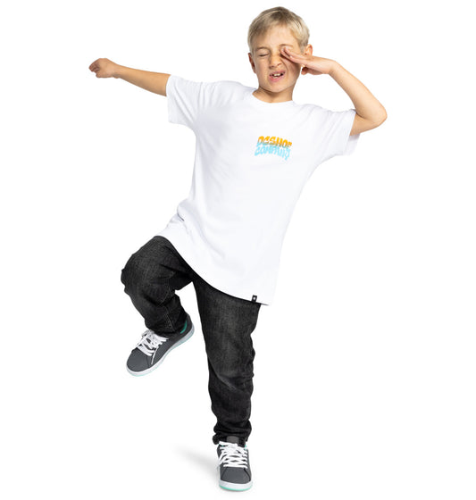 DC - HOT BOX SS TEE BOY - WHITE