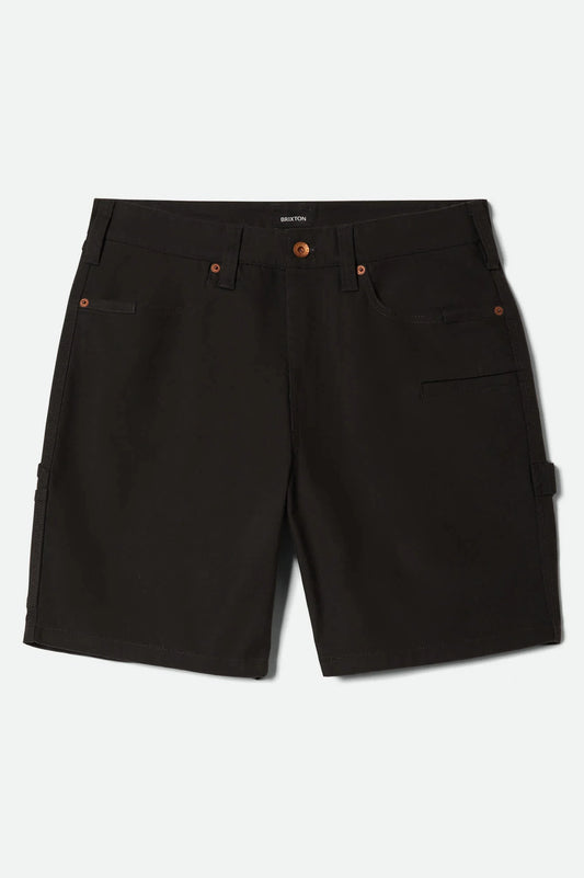 BRIXTON - BUILDERS CARPENTER BAGGY SHORT - WASHED BLACK