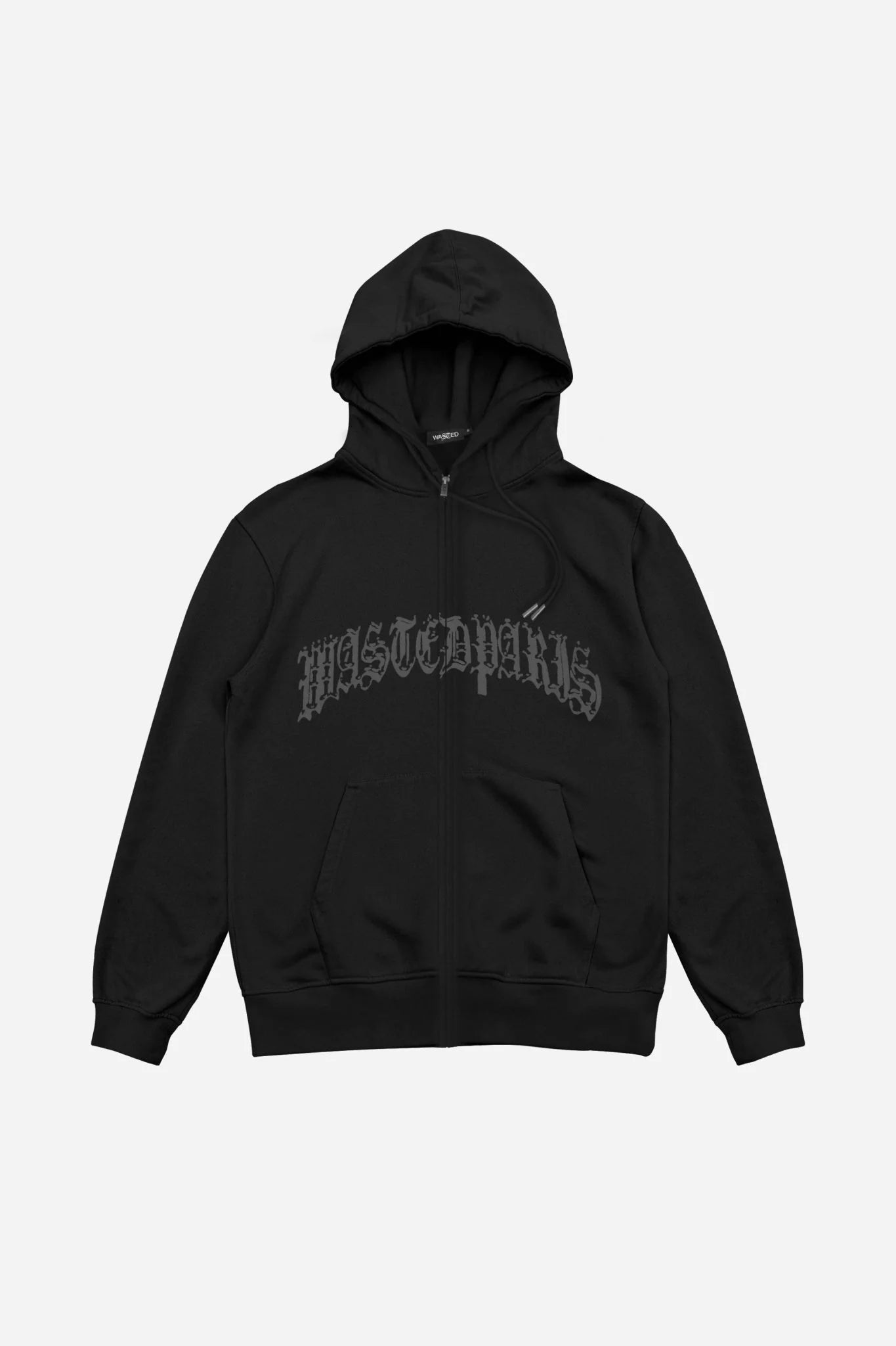 WASTED PARIS - CHROME ZIP HOOD - BLACK – Marcel Skateshop