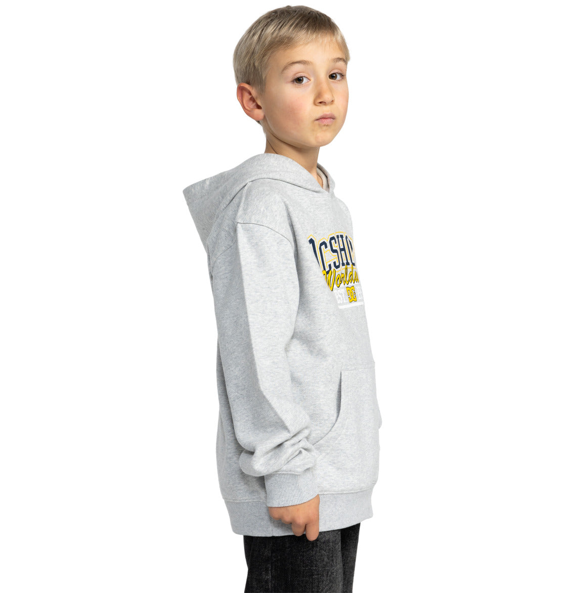 DC - TAILGATE HOOD BOY - LIGHT HEATHER GREY