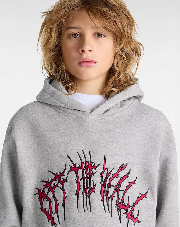VANS - METAL ARCH LOOSE PULLOVER YOUTH HOOD - HEATHER GREY
