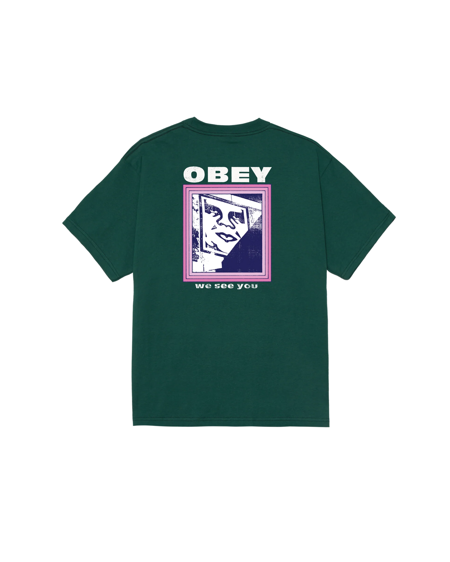 OBEY - WE SEE YOU TEE - RAIN FOREST