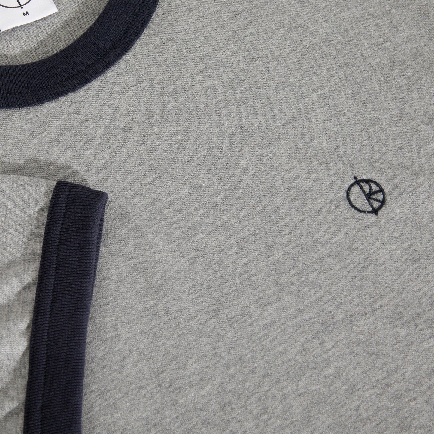 POLAR - RINGER TEE - HEATHER GREY/NAVY