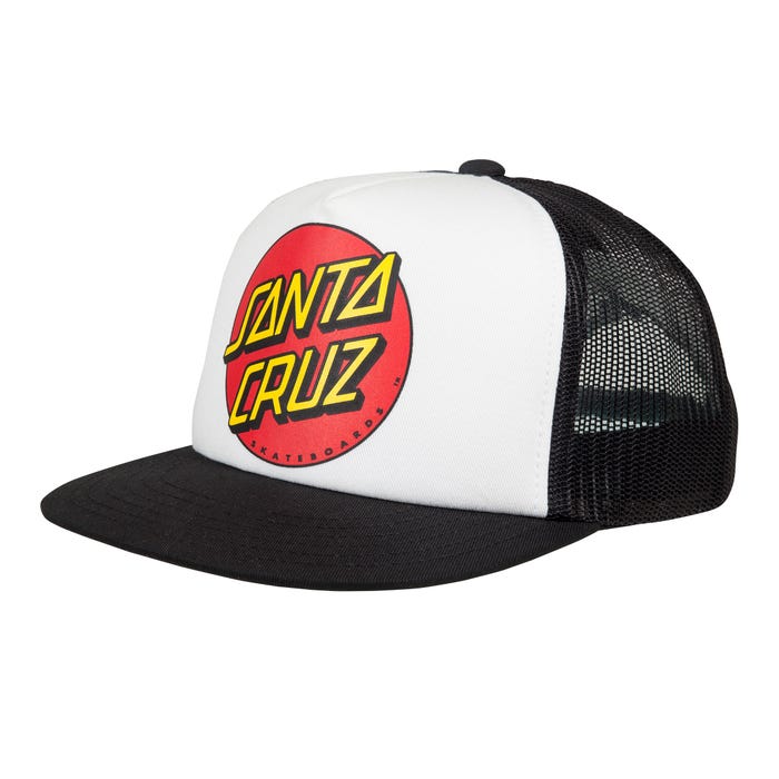 SANTA CRUZ - CLASSIC DOT YOUTH CAP - WHITE/BLACK