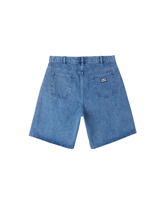 OBEY - BIGWIG BAGGY DENIM SHORT - LIGHT INDIGO