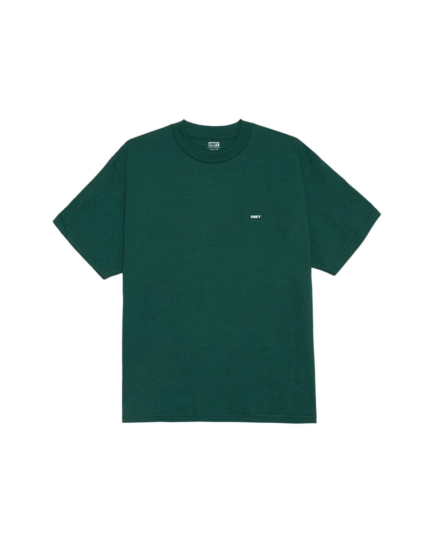 OBEY - CROPPED ICON TEE - RAIN FOREST