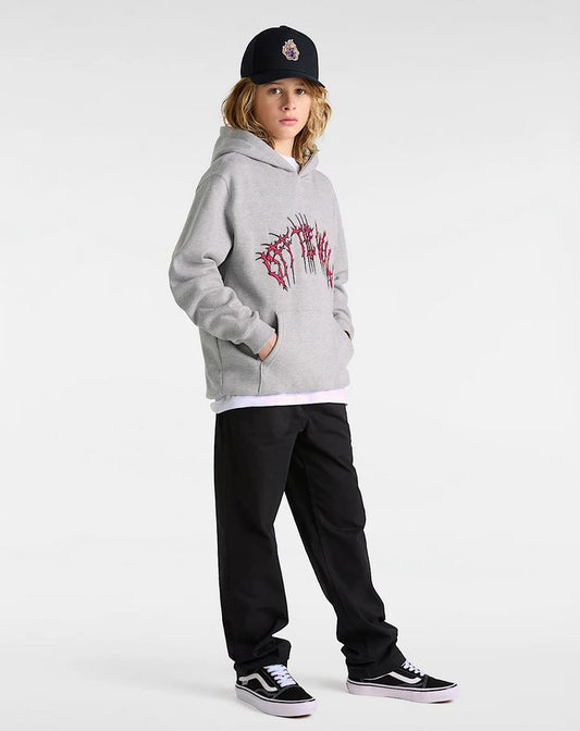 VANS - METAL ARCH LOOSE PULLOVER YOUTH HOOD - HEATHER GREY