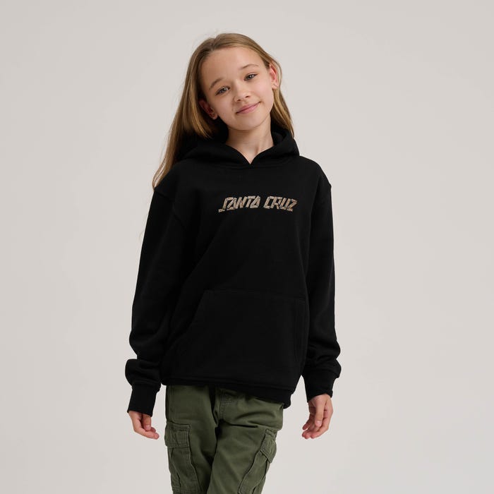 SANTA CRUZ - YOUTH SCREAMING GRIZZLY HOOD - BLACK