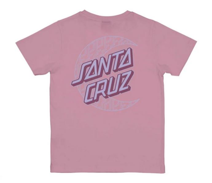 SANTA CRUZ - YOUTH IMPRINT MOON DOT TEE - UNIVERSAL PINK