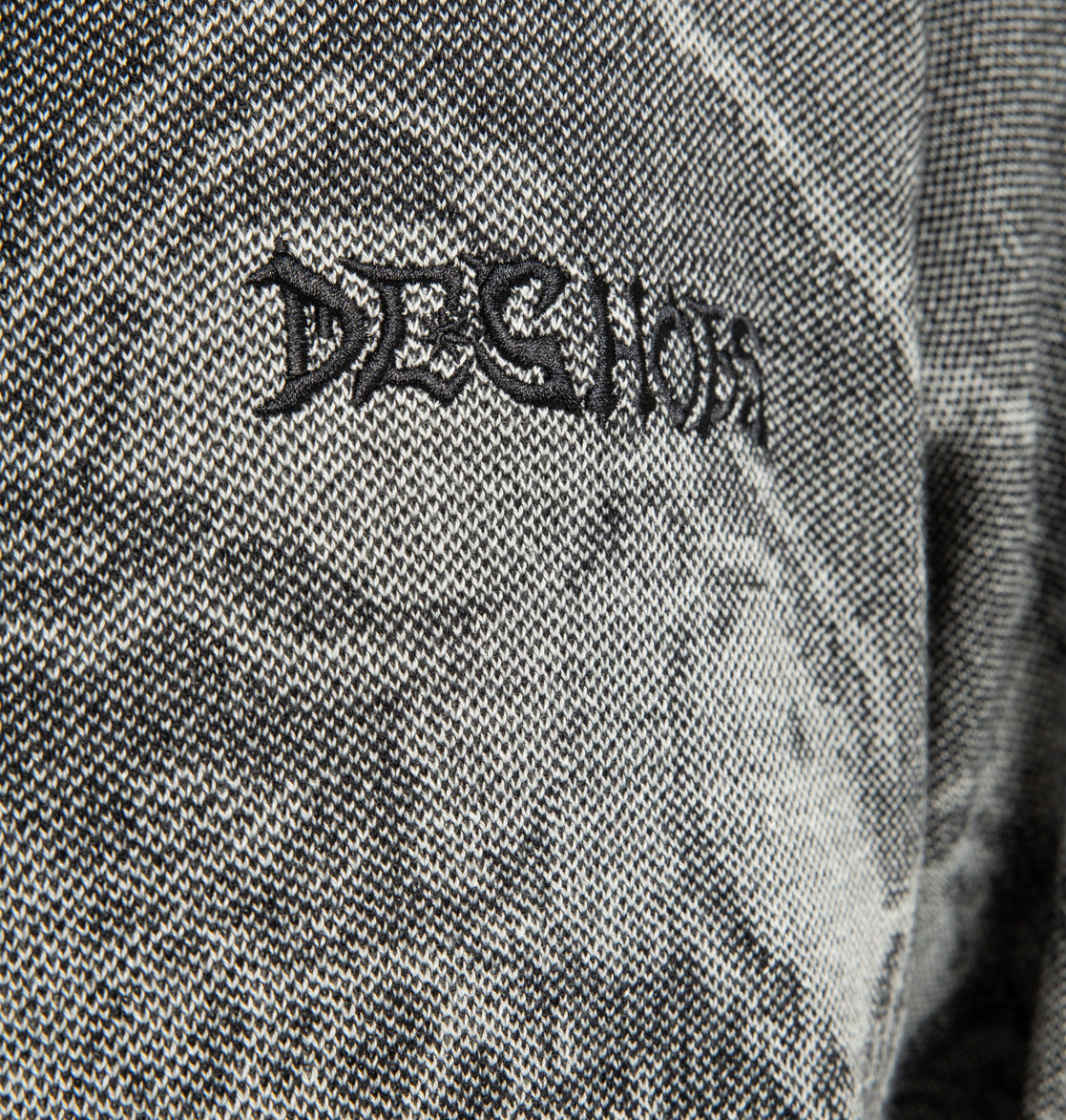 DC - FRACTURE CREWNECK - HEATHER SKULLY PRINT