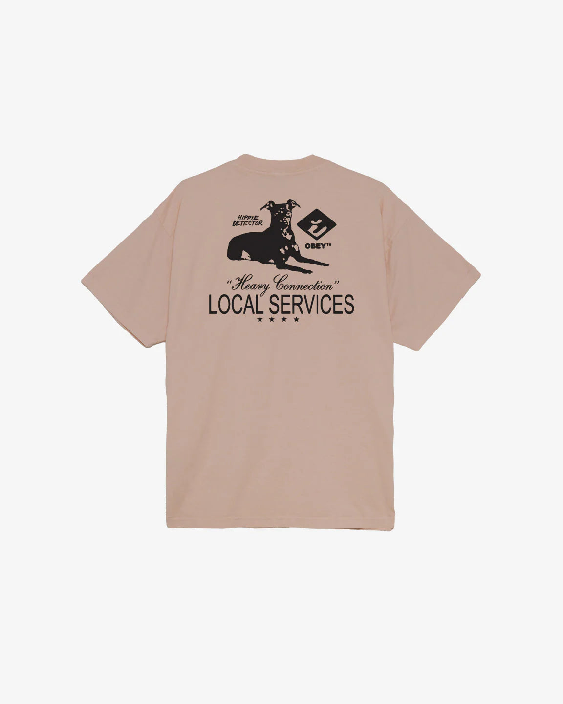 OBEY - HEAVY CONNECTION HEAVYWEIGHT TEE - WARM TAUPE