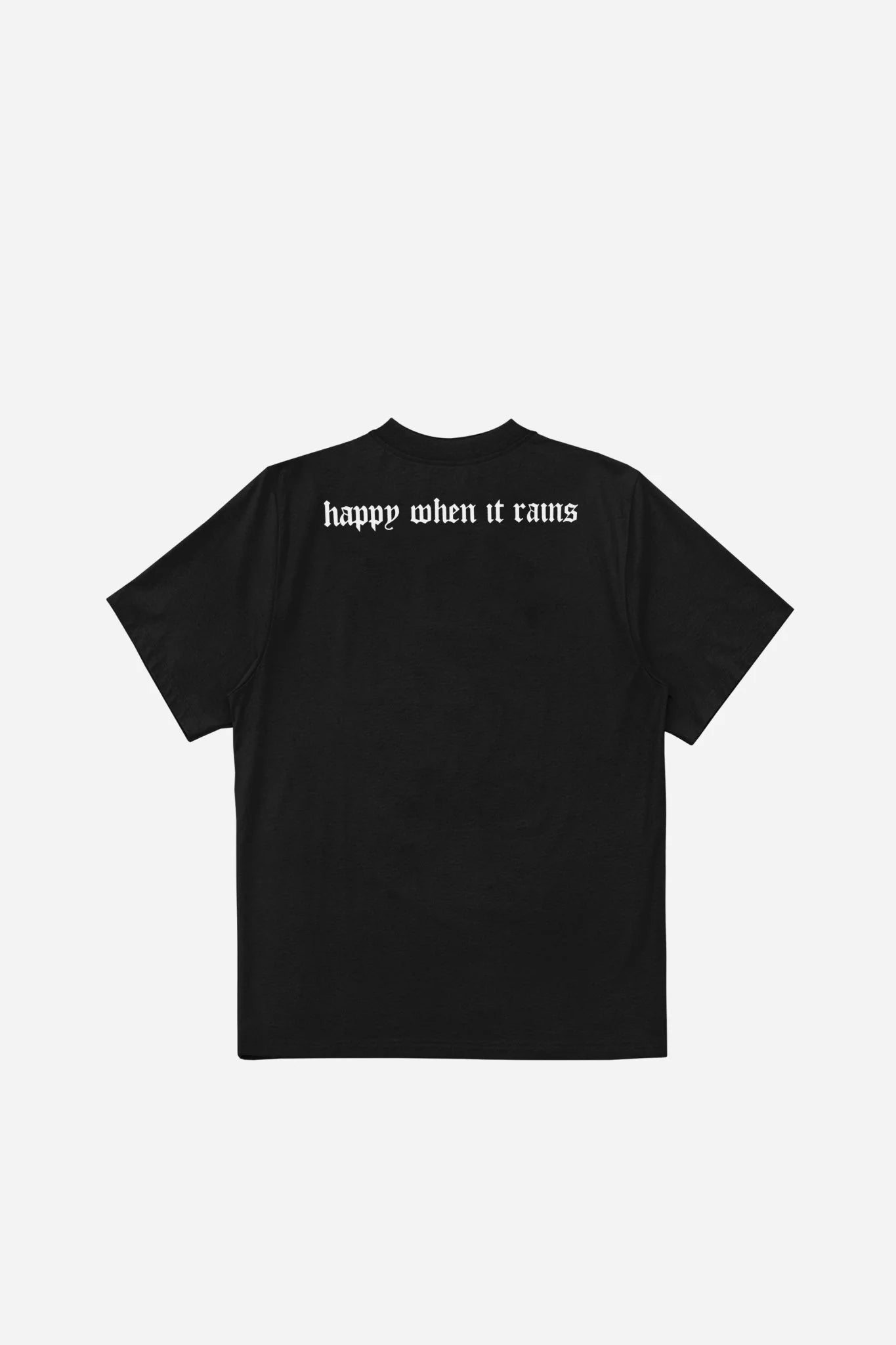 WASTED PARIS - HAPPY WHEN IT RAINS TEE - BLACK