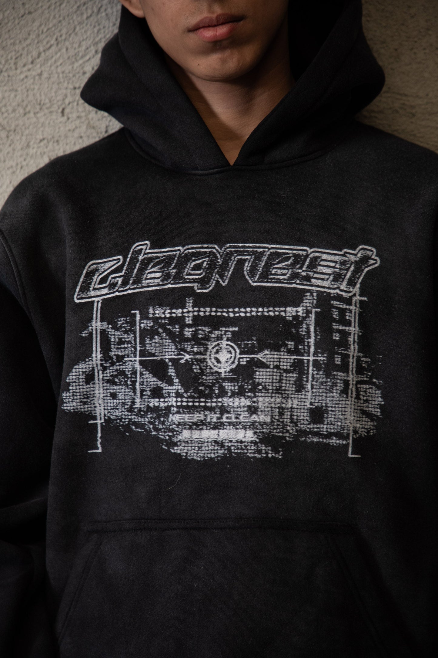 KEEP IT CLEAN - CLEANEST HOOD ACID WASH - BLACK