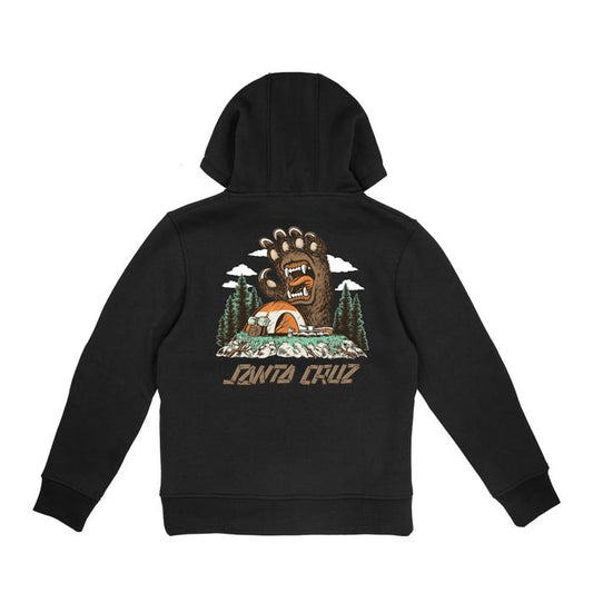 SANTA CRUZ - YOUTH SCREAMING GRIZZLY HOOD - BLACK
