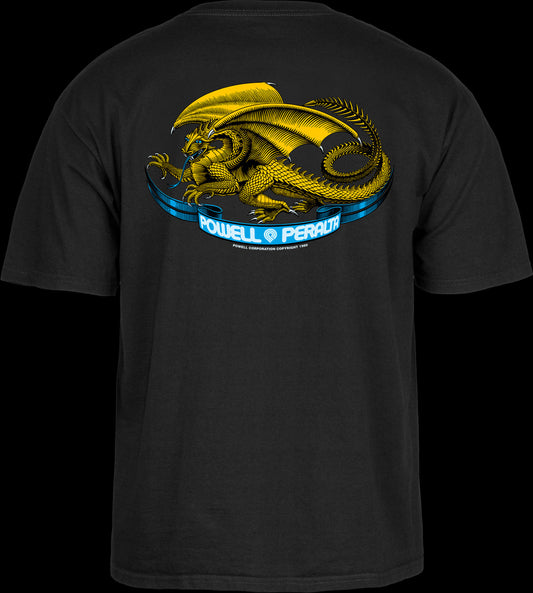 POWELL PERALTA - YOUTH OVAL DRAGON TEE - BLACK