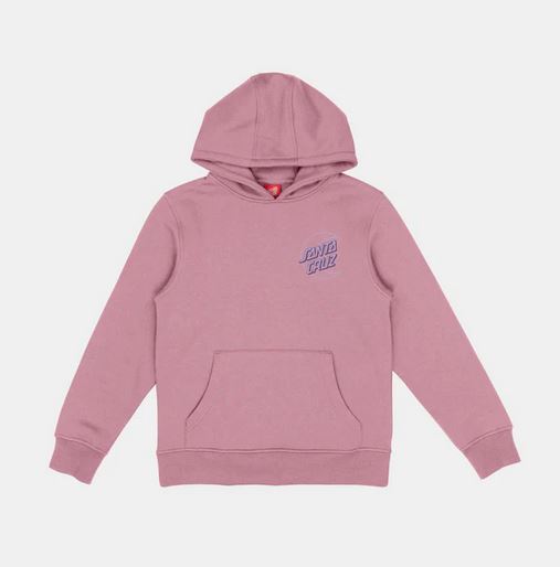SANTA CRUZ - YOUTH IMPRINT MOON DOT HOOD - UNIVERSAL PINK