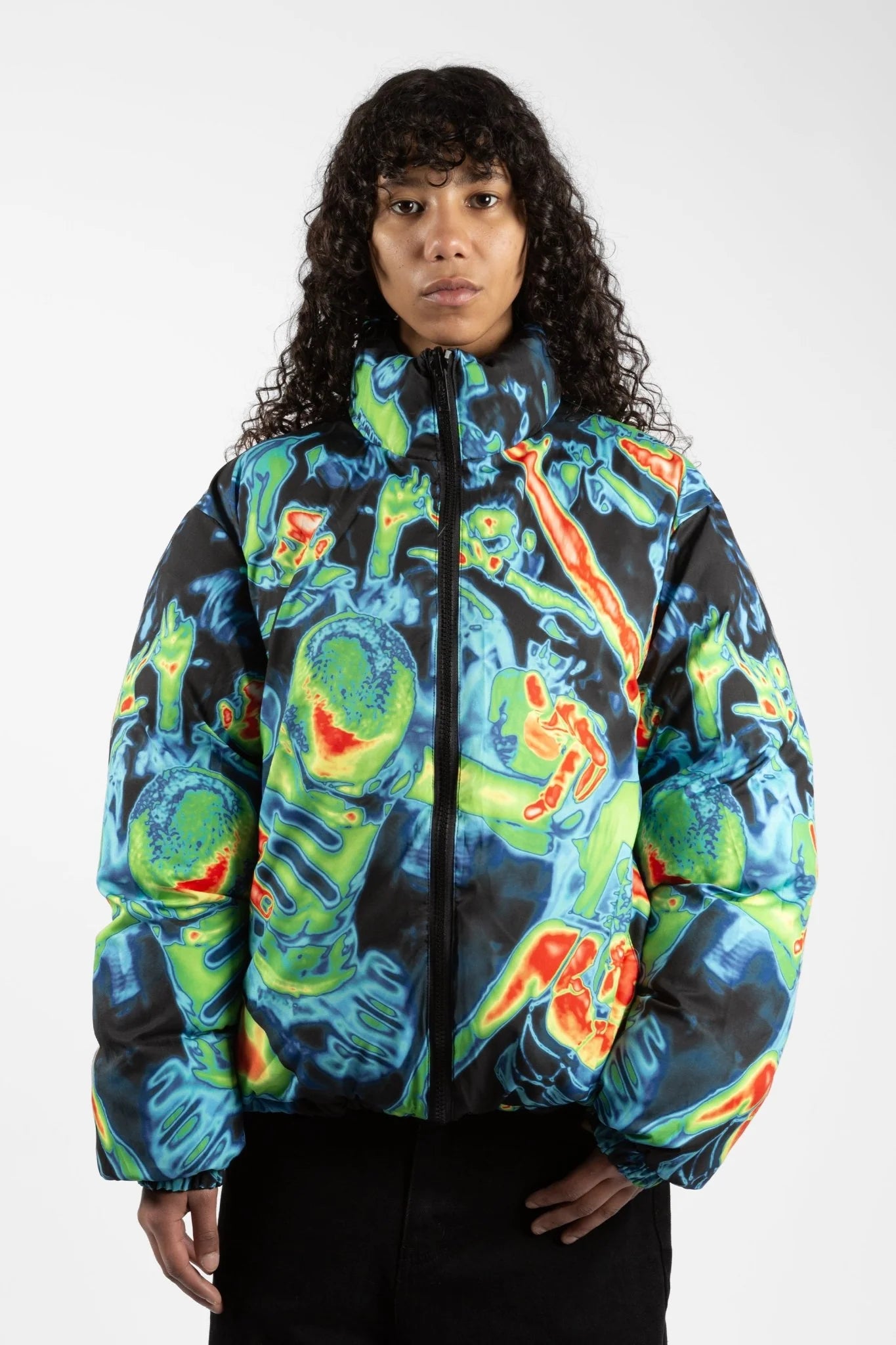 WASTED PARIS - FUSION PUFFER REVERSIBLE JACKET - BLACK/MULTI