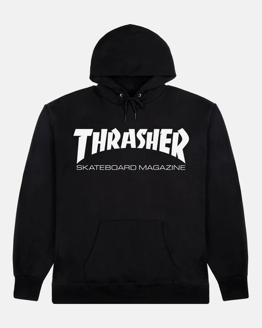 THRASHER - YOUTH OUTLINE HOODIE - BLACK/WHITE
