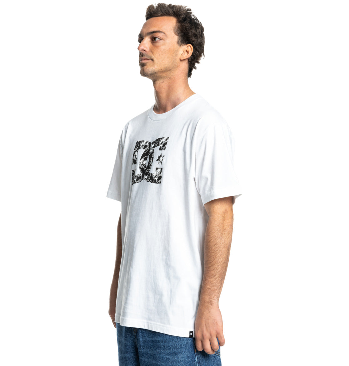 DC - STAR SKULLY TEE - WHITE
