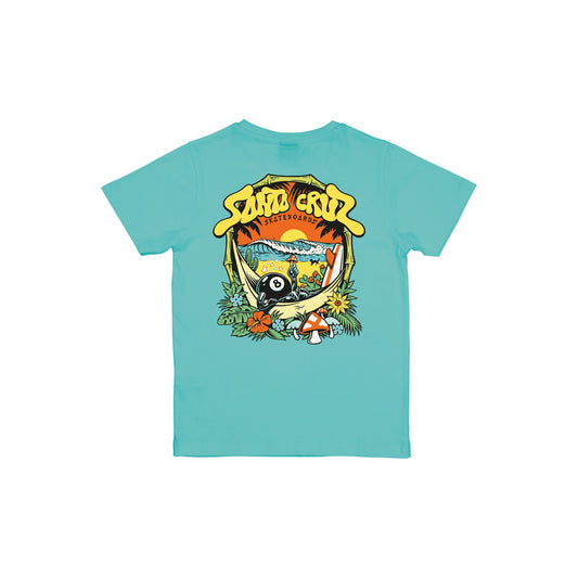 SANTA CRUZ - YOUTH WINKOWSKI 8BALLER TRIP TEE - POOL BLUE