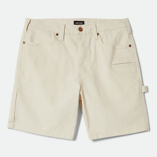 BRIXTON - BUILDERS CARPENTER BAGGY SHORT - EGRET WHITE