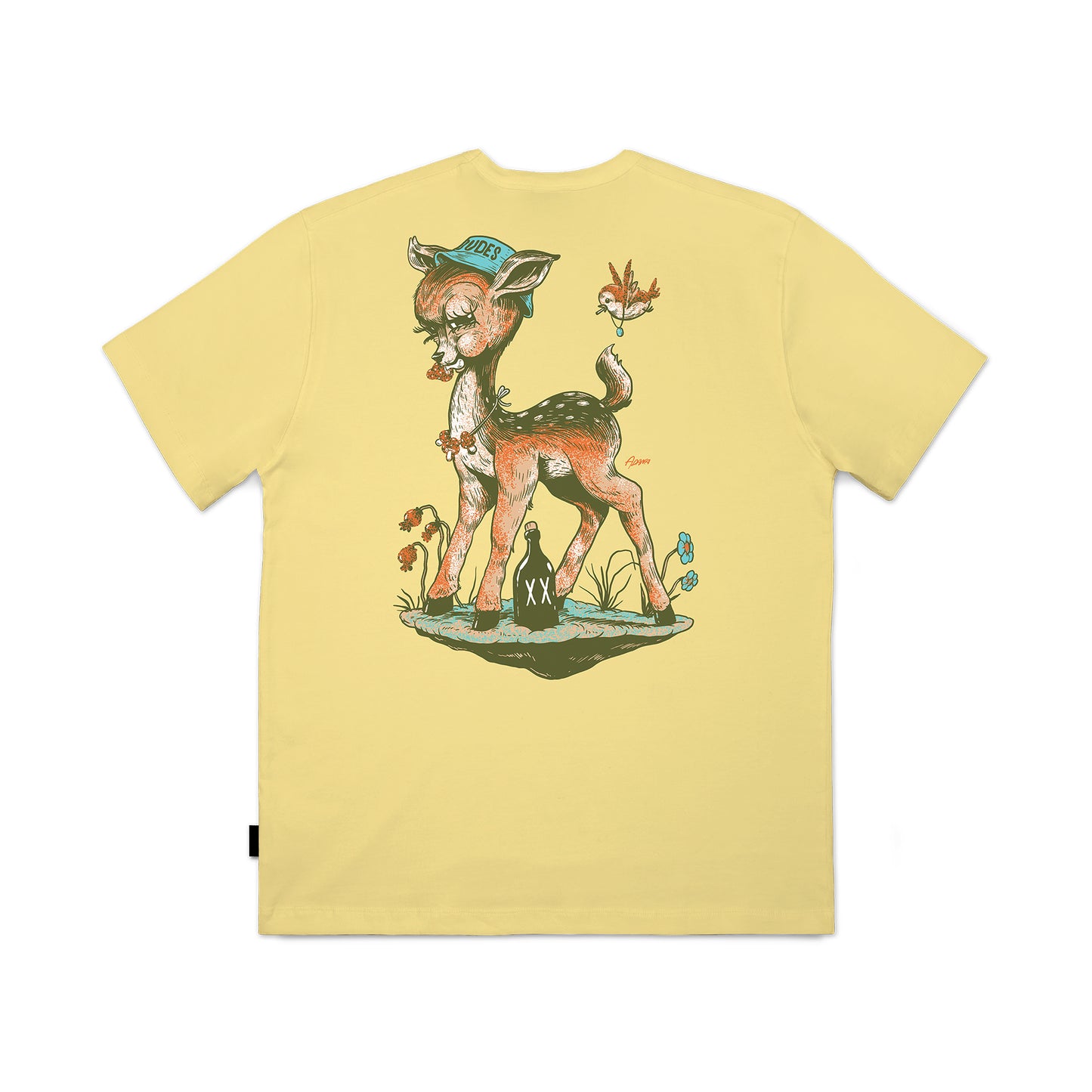 THE DUDES - BAMBY TEE - CUSTARD