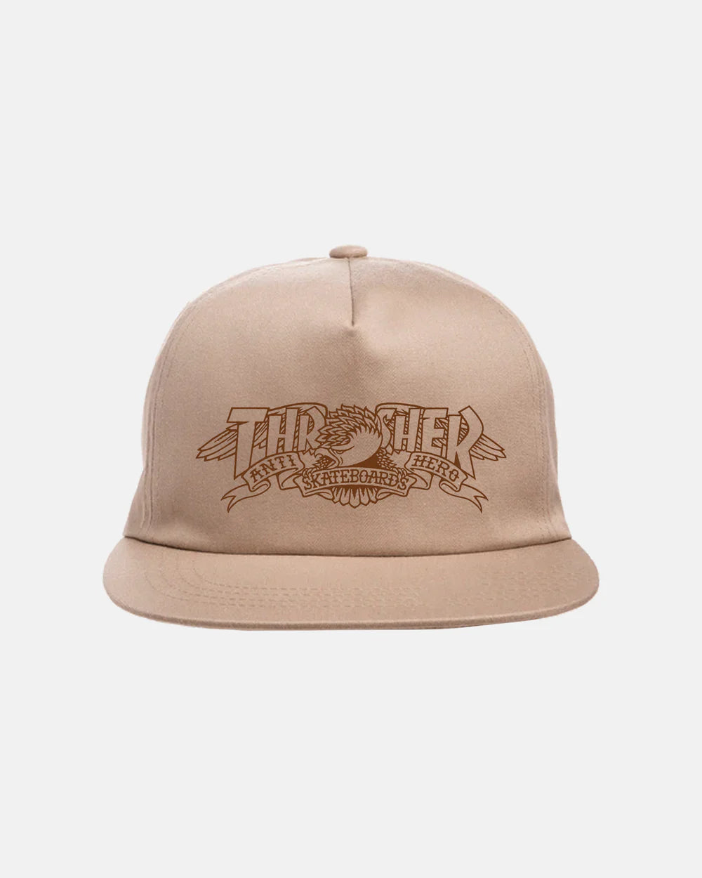 THRASHER X ANTI HERO - MAG BANNER SNAPBACK - KHAKI