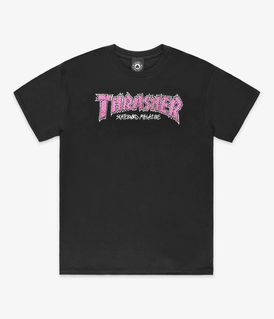 THRASHER - BRICK TEE - BLACK