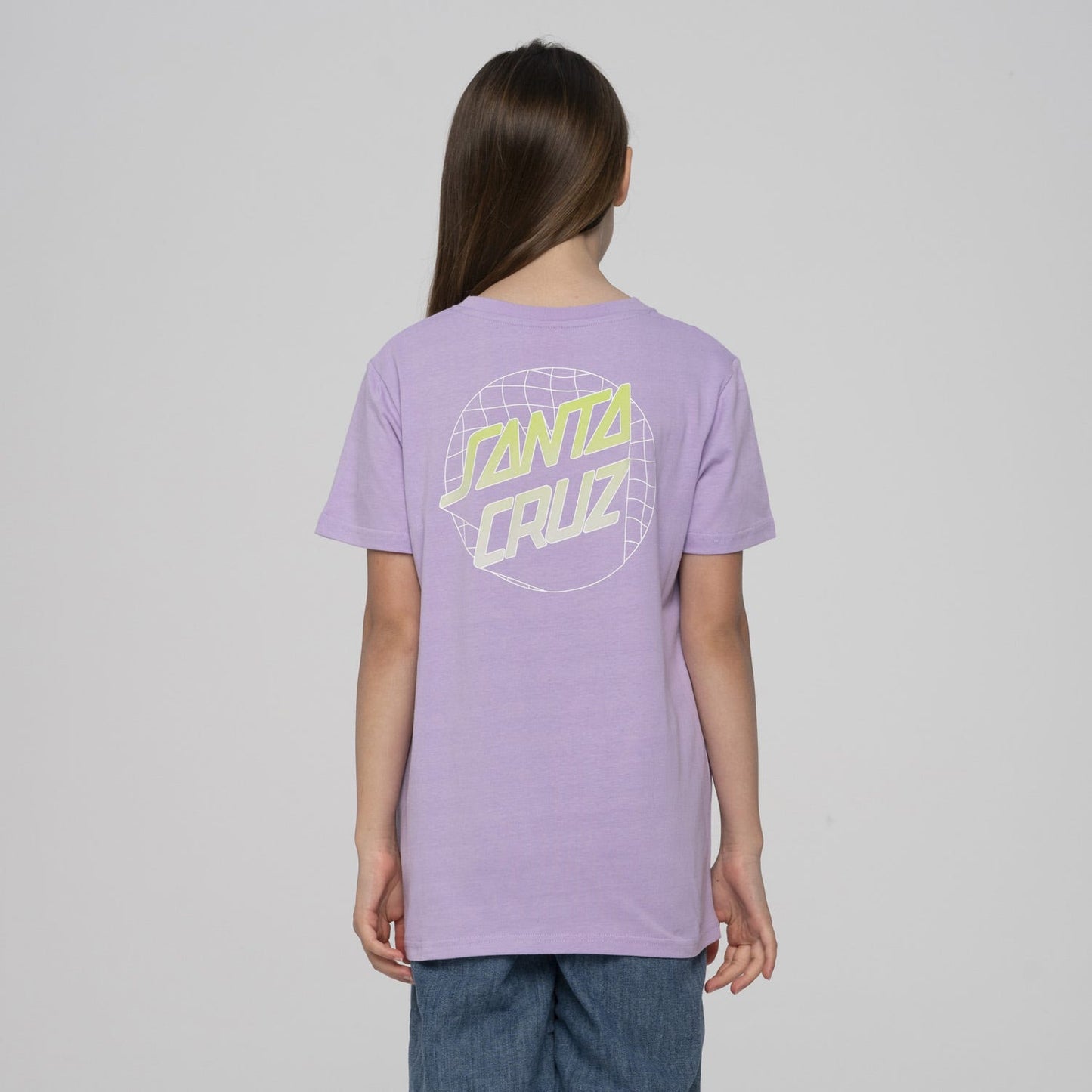 SANTA CRUZ - GRID DELTA DOT YOUTH TEE - DIGITAL LAVENDER