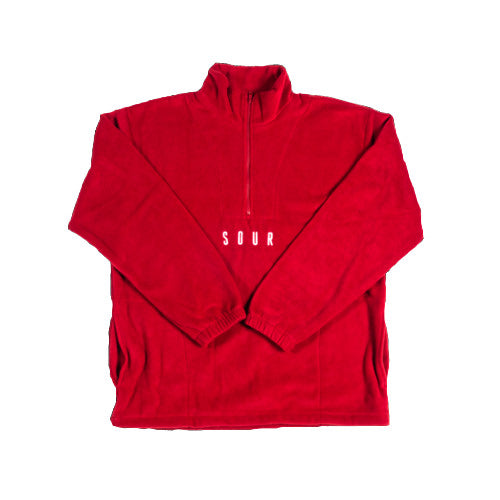 SOUR - SPOTHUNTER 1/4 ZIP FLEECE - RED