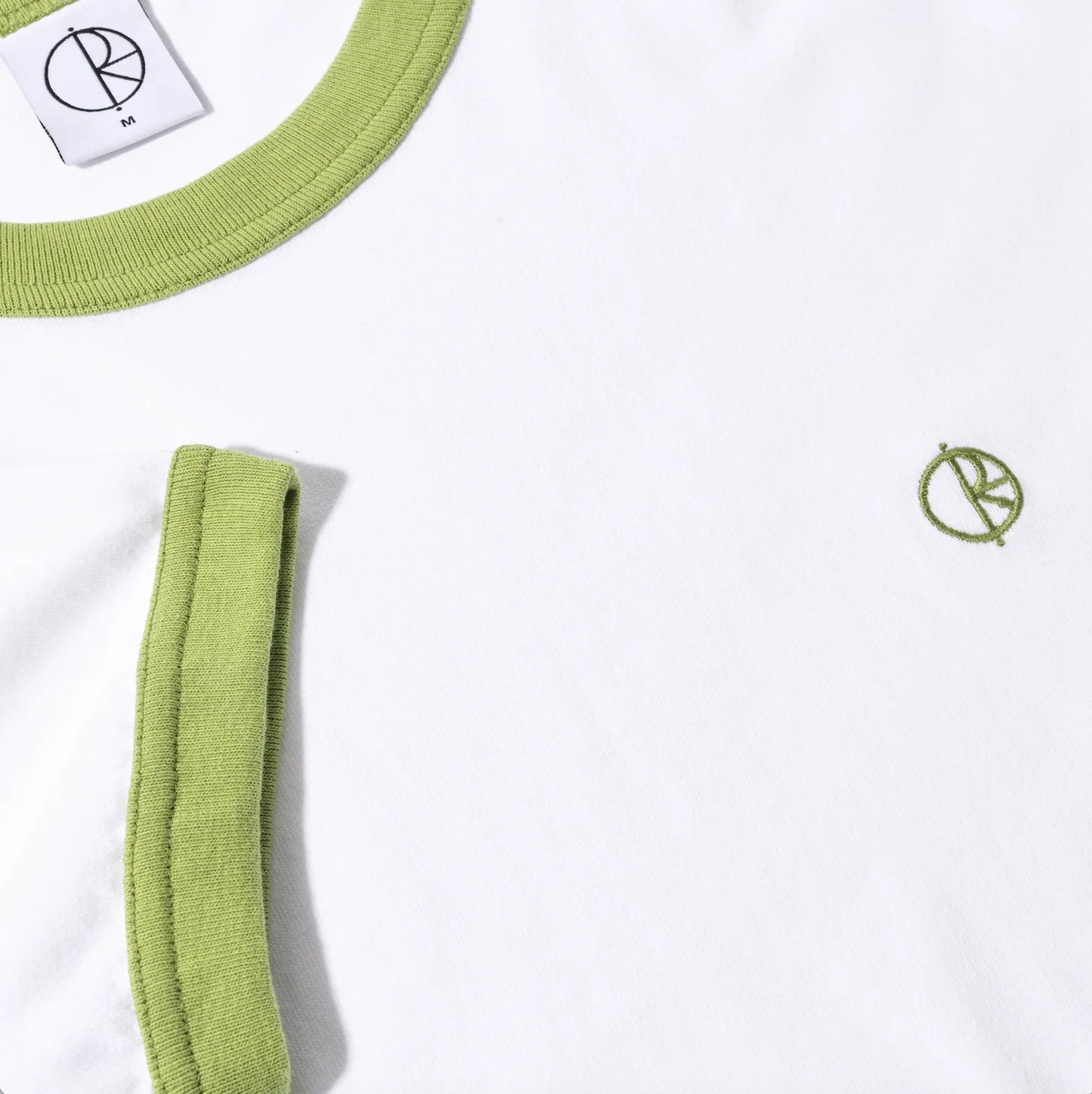 POLAR - RINGER TEE - WHITE/PERIDOT
