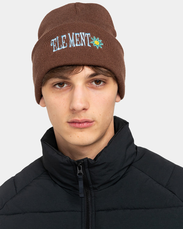 ELEMENT - DUSK PATTERN BEANIE - BROWN