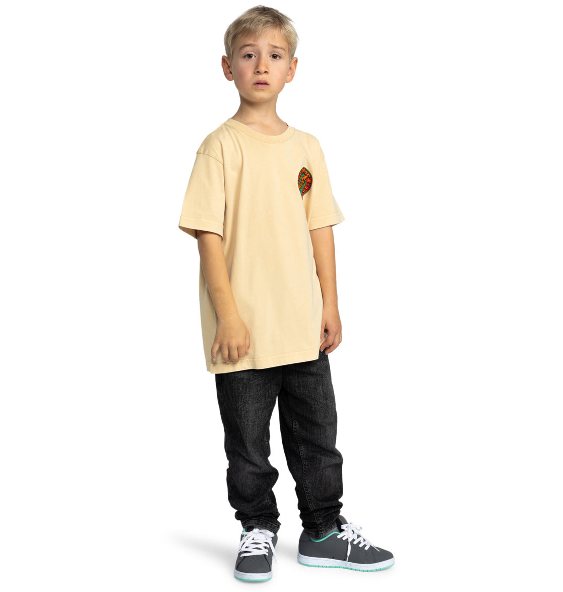 DC - SPINNER YOUTH TEE - RATTAN ACID WASH