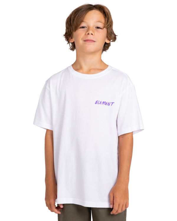 ELEMENT - JURASSIC SS YOUTH TEE - OPTIC WHITE